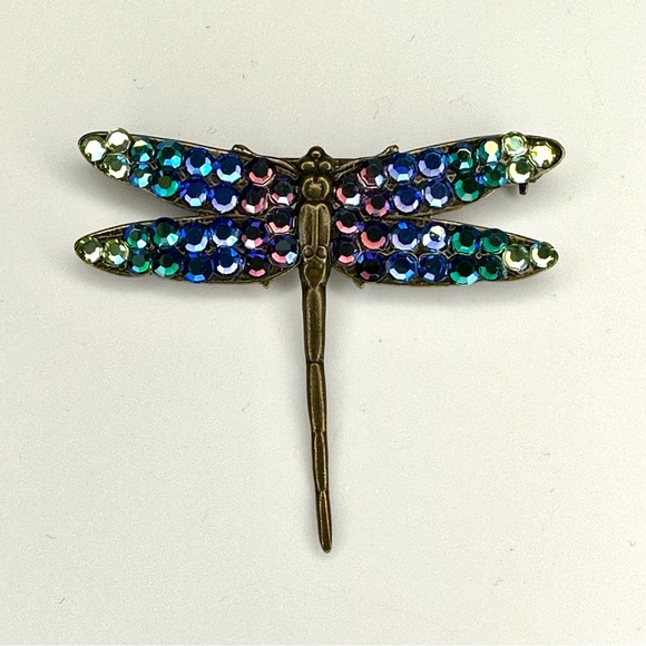 Crystal Dragonfly Brooch. NWOT - Picture 1 of 5